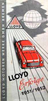 Lloyd Modelprogram 1952 "Erfolge" Carbrochure (10012)